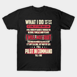 Pilot In Command What i Do T-Shirt